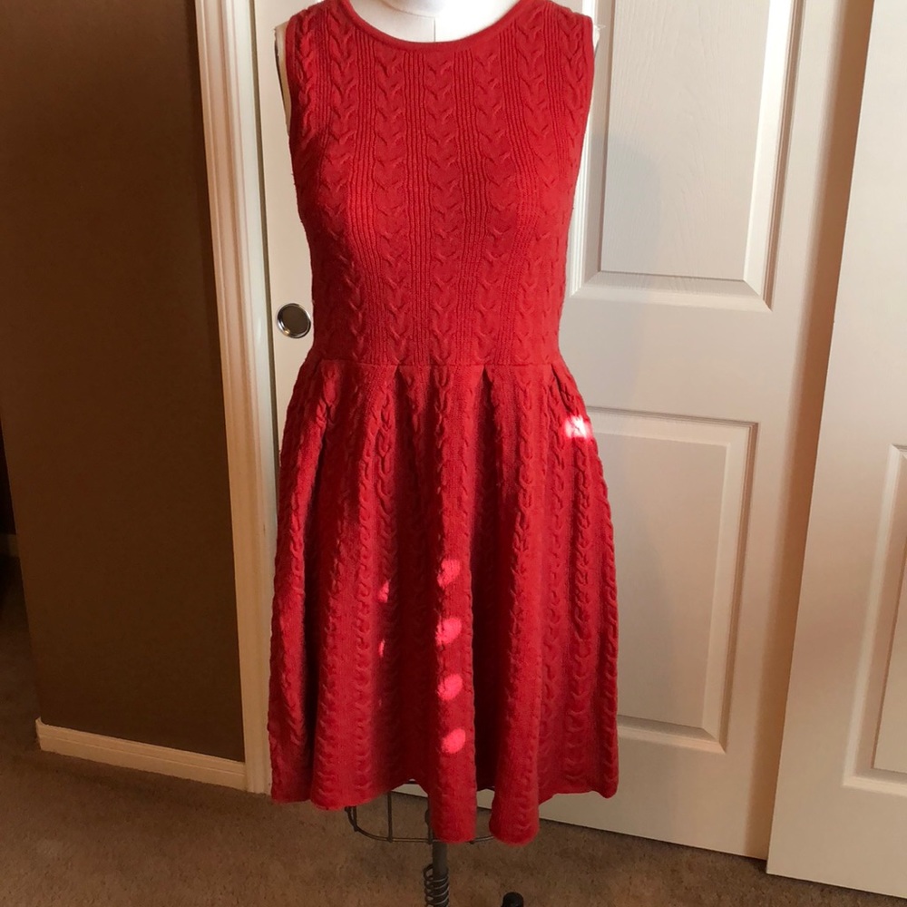 Far Away From Close sleeveless orange knit dress